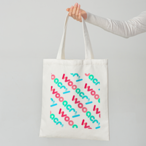 Custom Vertical Part-print Canvas Tote Bags